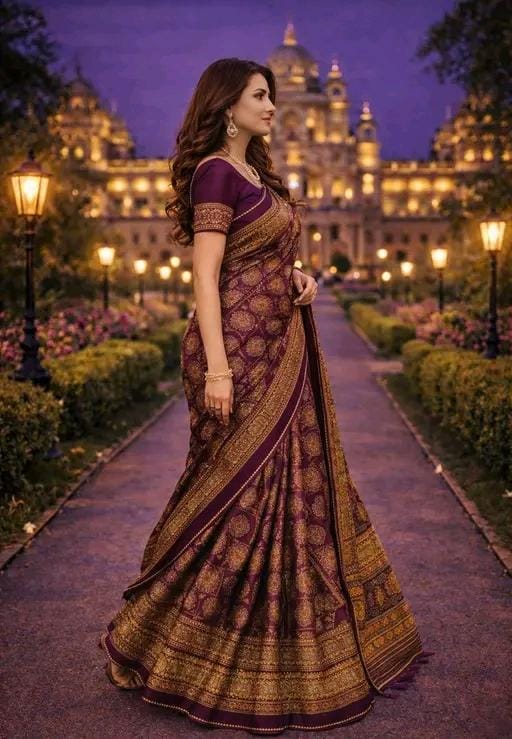 Print kota doriyablocked printed saree for women