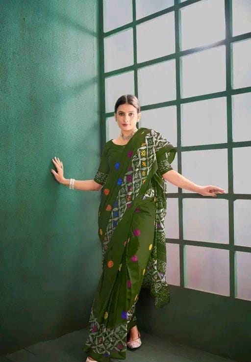 Printed cotton saree