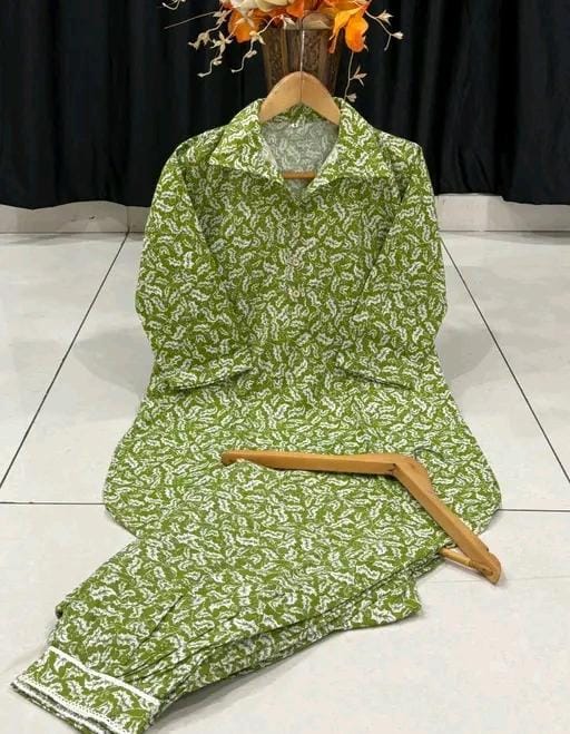 Cotton women kurti with bottom wear