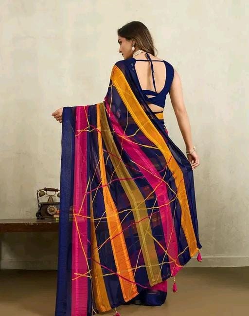 Women fancy silk mills printed pattern saree
