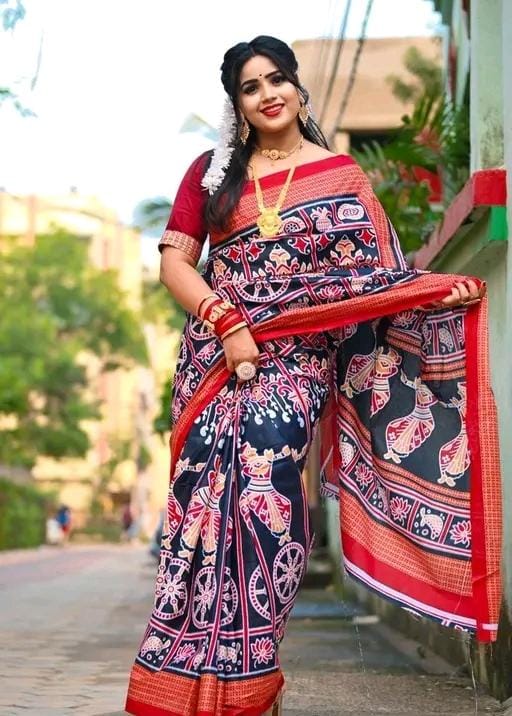 Fancy sambalpuri cotton saree