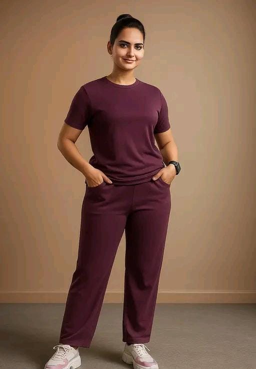 New fancy trand women cotton t shirt and track pent set