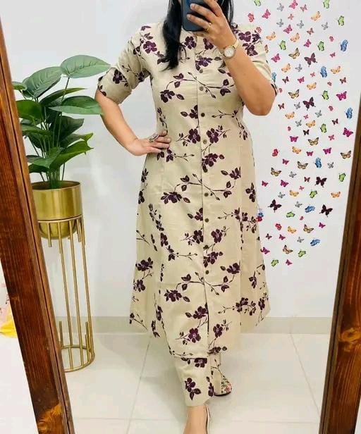 Riwaayat couture floral printed multicolor kurta set for women