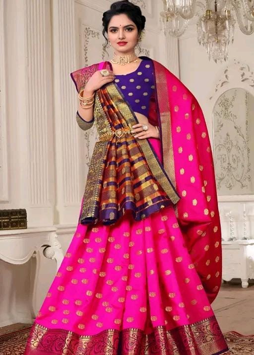 Party wear saree with sparking lace border