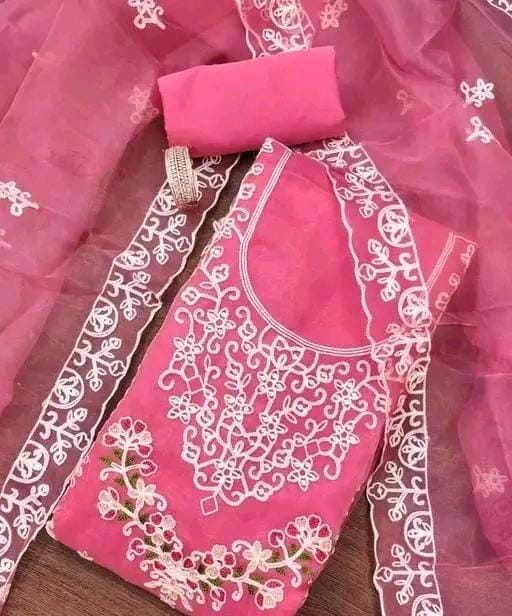 Net suits dress material for women