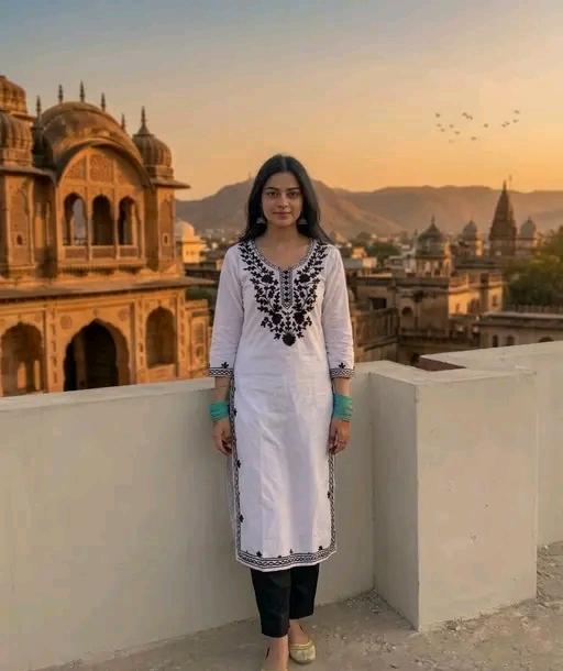 Catalog Name:*Cotton Blend Women Kurti With Bottomwear*
