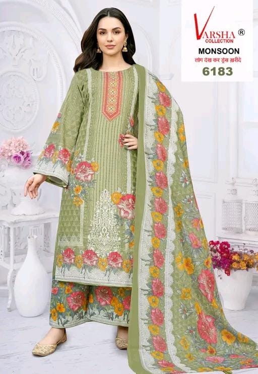 Synthetic dress material pakistani degins