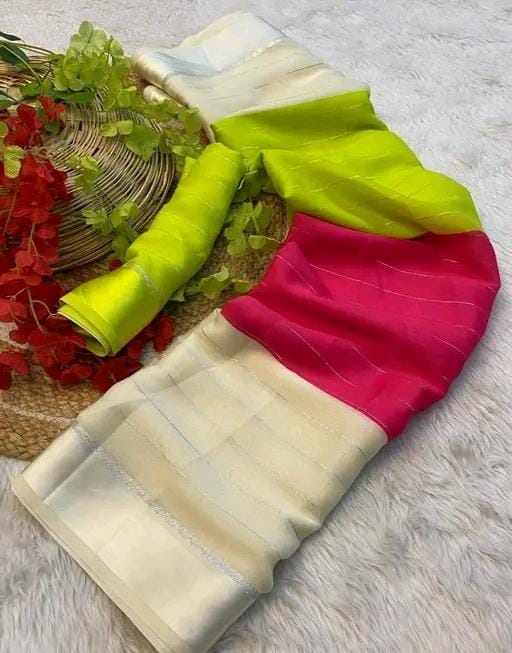 Export quality georgette satin border bollywood saree