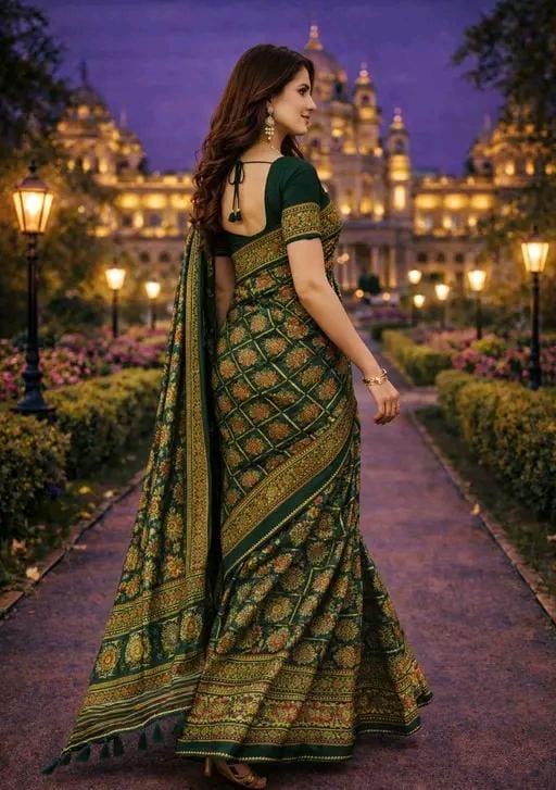 Print kota doriyablocked printed saree for women