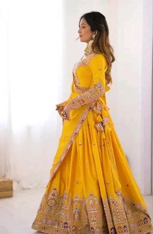 Fancy work lehenga choli