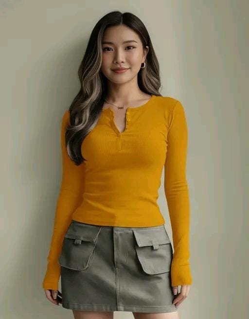 Women blend round neck stylish with top