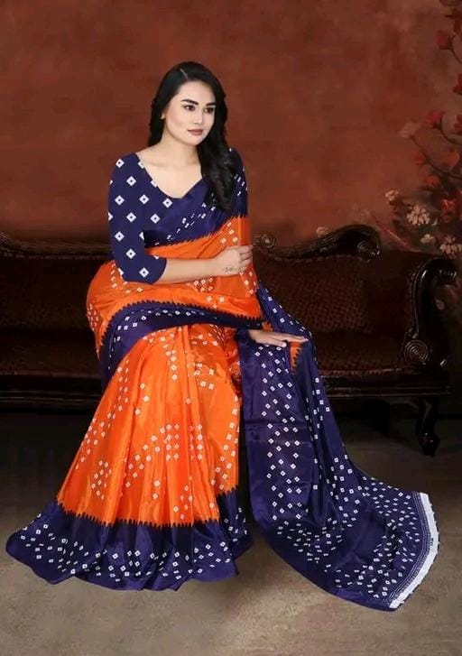 Printed silk daily wear saree
