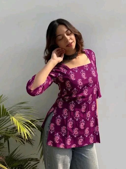 Printed short kurta
