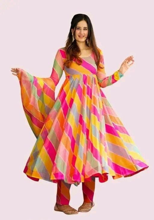 Anarkali suit woth dupatta