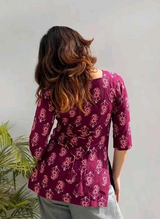 Printed short kurta