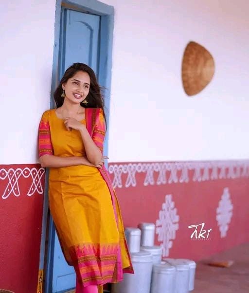 Women's kanchi cotton kurti with dupatta
