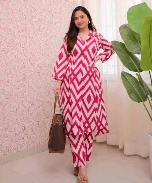 Women fancy kurti with bottomwear
