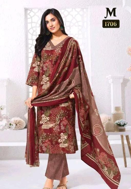 Polyster/crepe fabric women's multi color printed salwar suit
