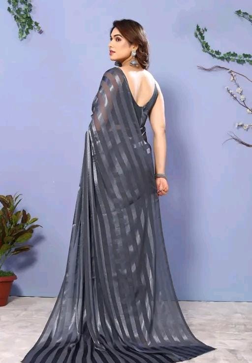 Fancy wear satin saree blouse