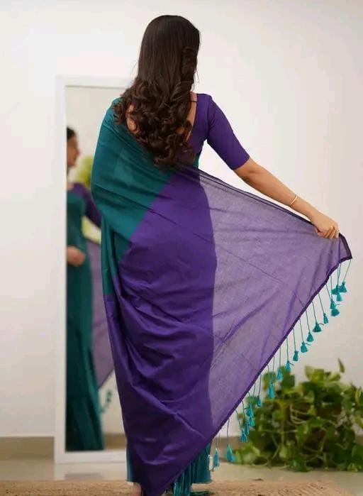 Woven handloom pure cotton saree