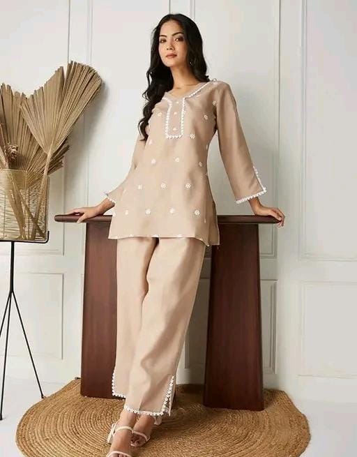 Cotten slub coord set