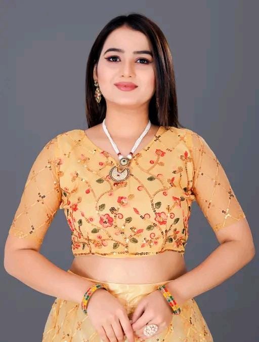 Weddinf wear work lehenga choli