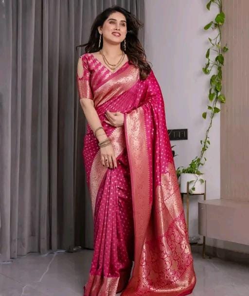 Festive wear kanjivaram fancy silk saree for women
