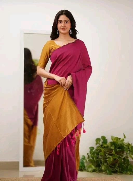Woven handloom pure cotton saree