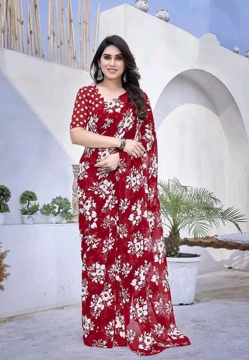 Daily wear style printed saree for women