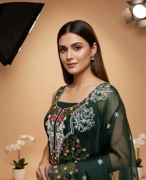 Chanderi cotton salwar suit with dupatta set