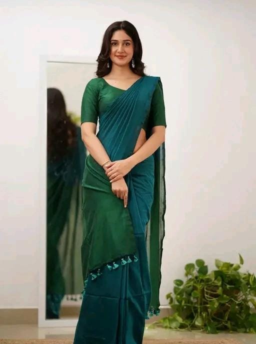 Woven handloom pure cotton saree