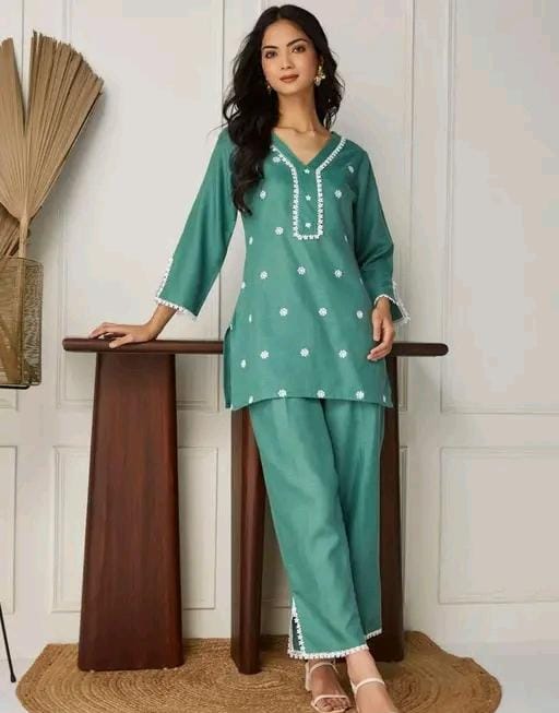 Cotten slub coord set