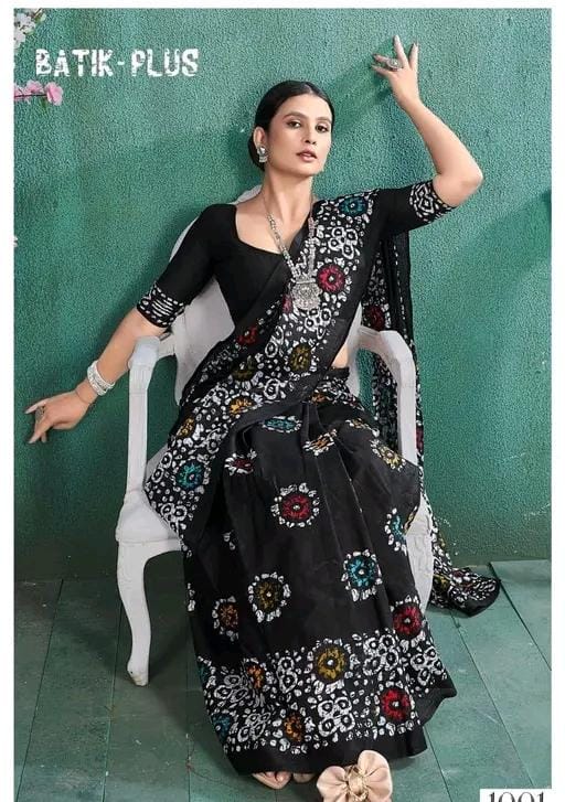 Printed cotton saree