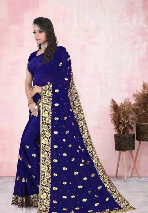 Heavy work with full diamond (stone)handwork saree