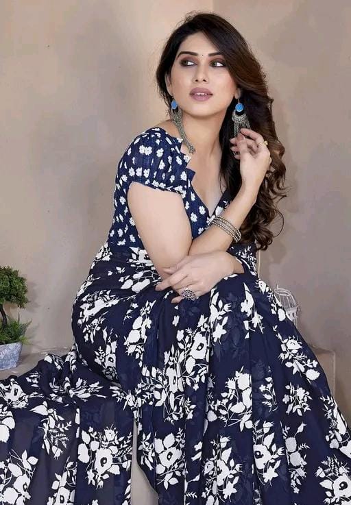 Daily wear style printed saree for women