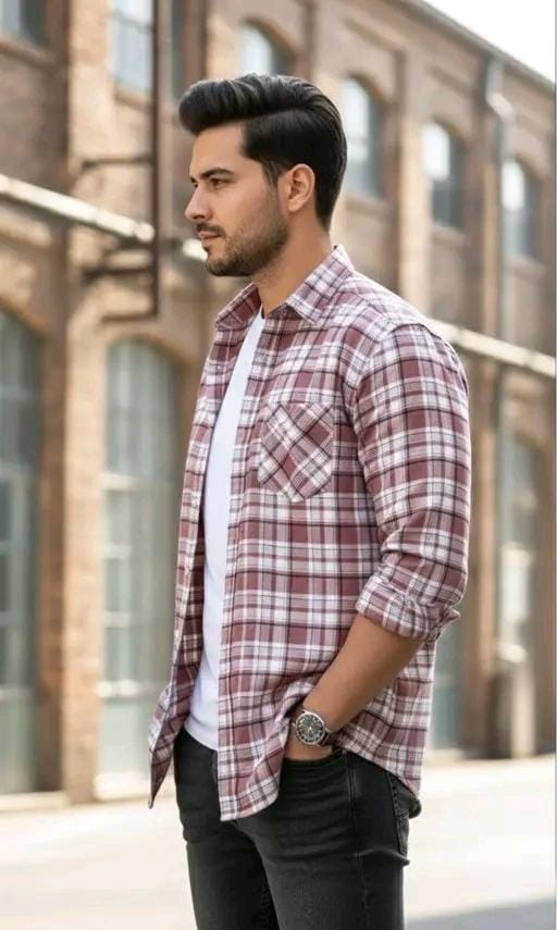 Fancy COTTON CHECKED SHIRT FOR MEN