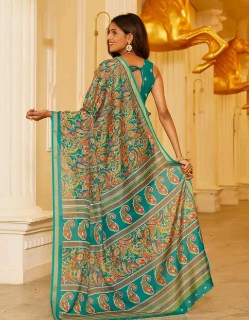 Shirodhari mulmul cotton saree with blouse