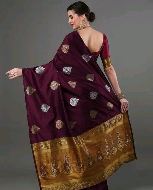 Women fancy jacquard saree