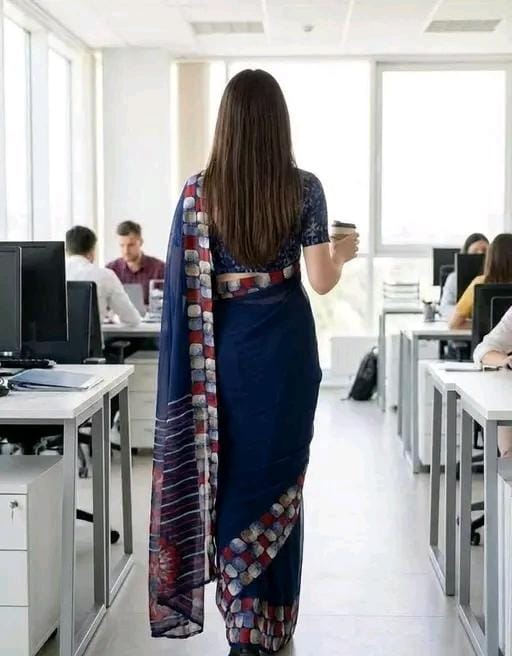 Women georgatte priend saree