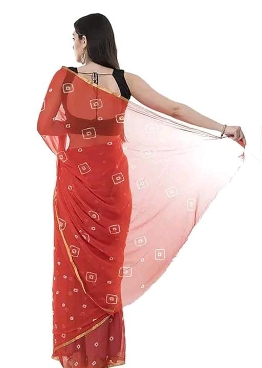 Fashions chiffo  bandhani printed saree with blouse