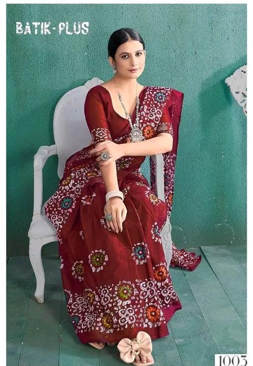 Printed cotton saree