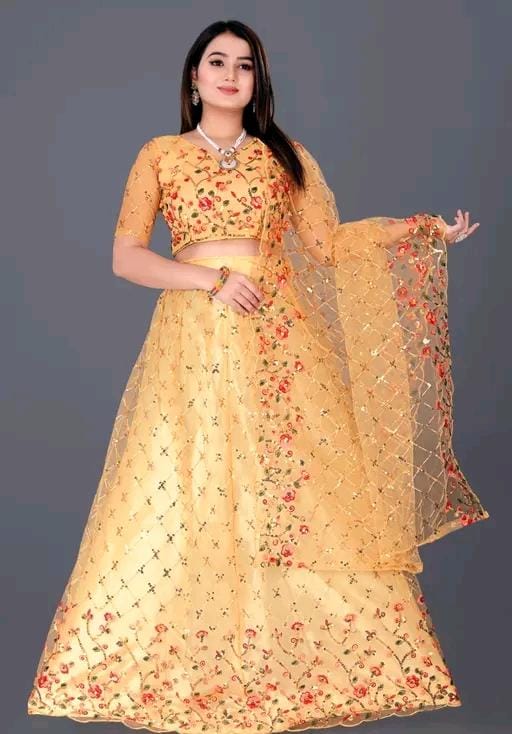 Weddinf wear work lehenga choli