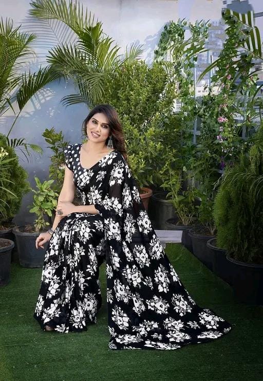 Daily wear style printed saree for women