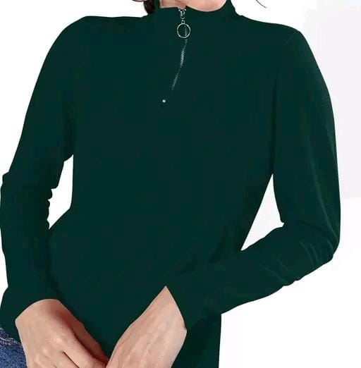Casual polyester ribbed blend round neck full sleeves stylish