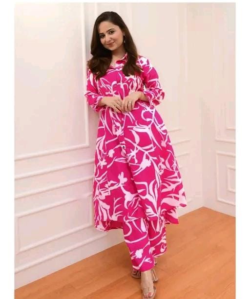 Women's printed a-line kurta pant set