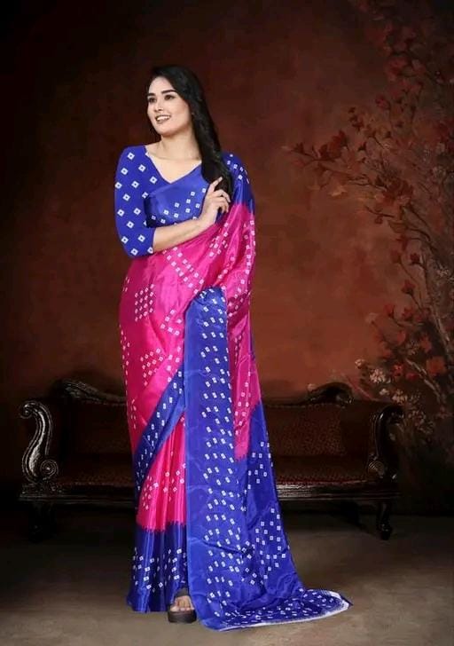 Printed silk daily wear saree