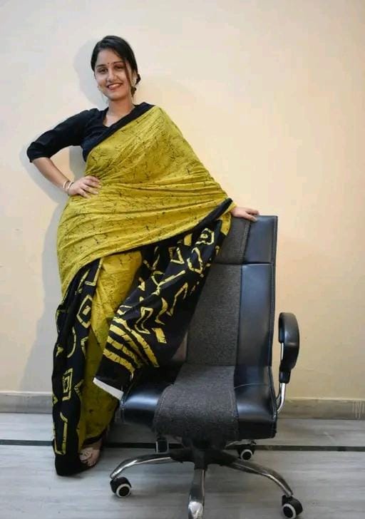 Love fashion latest pure cotton mulmul saree hand block printed mulmul