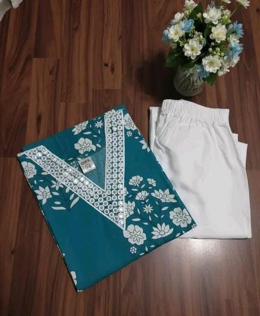 Fancy women kurta set-cotton kurta set