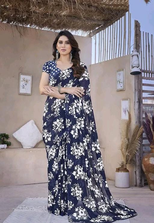 Daily wear style printed saree for women