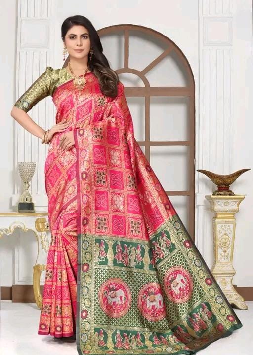 Cotton silk jacquard with blouse